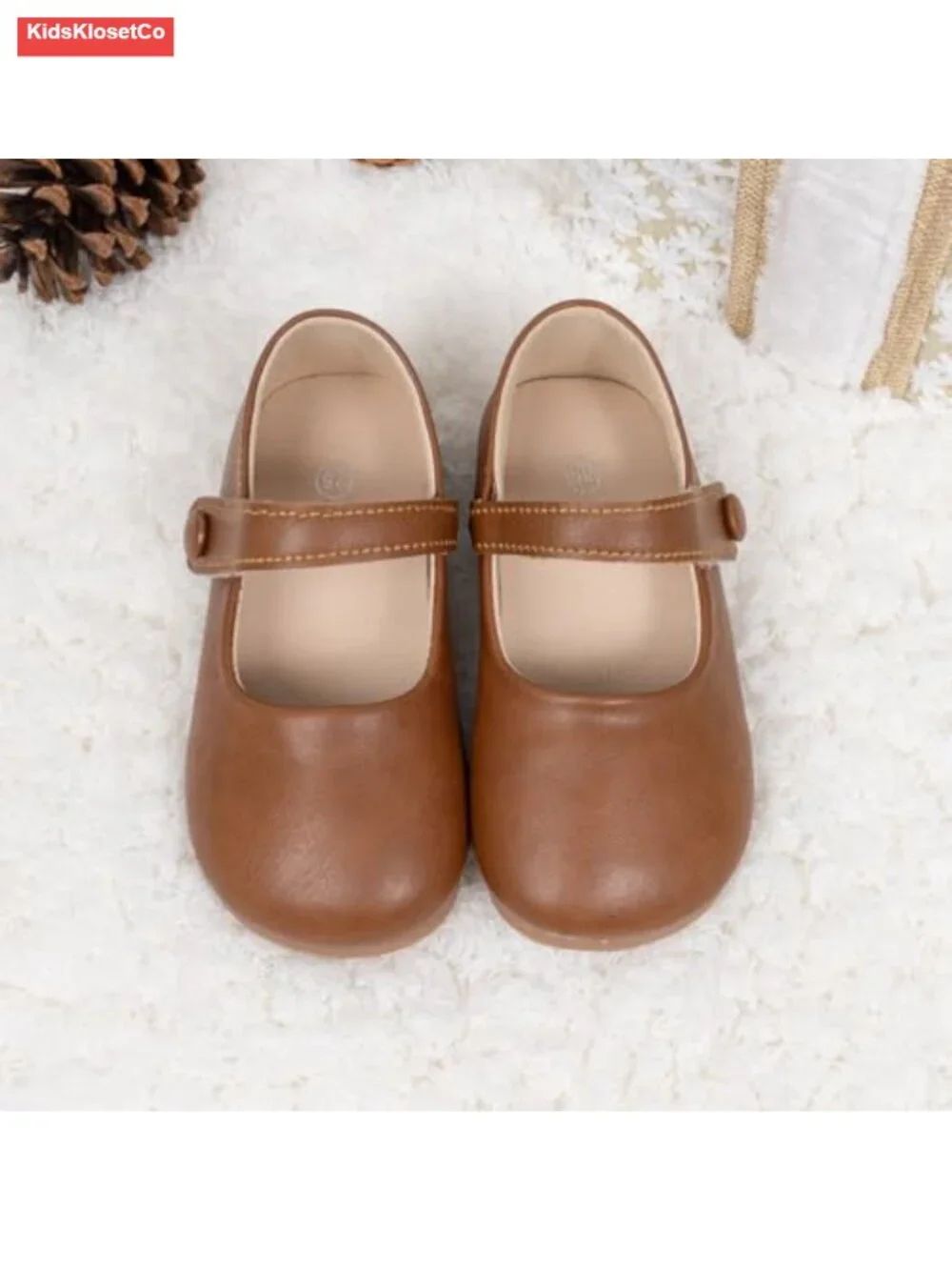 Toddler Girl Mary Jane Ballet Flats Dress Shoes Bow Pearls